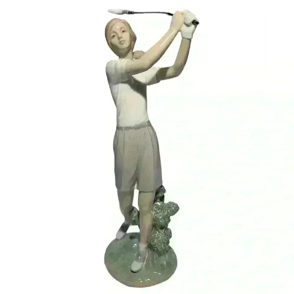 Vintage Lladró A Perfect Drive‎ #6550 Figurine Retired Golf Sculpture in Box - Picture 2 of 16